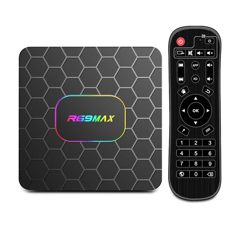 Box Android TV R69 MAX - RK3528 - Wi-Fi Dual Band - Bluetooth - HD - 4K