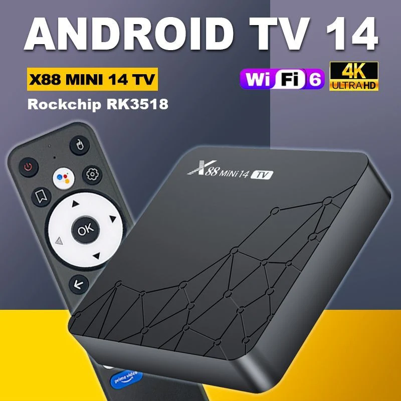 Box TV Android X88 Mini 14 avec Wi‑Fi 6 et Bluetooth