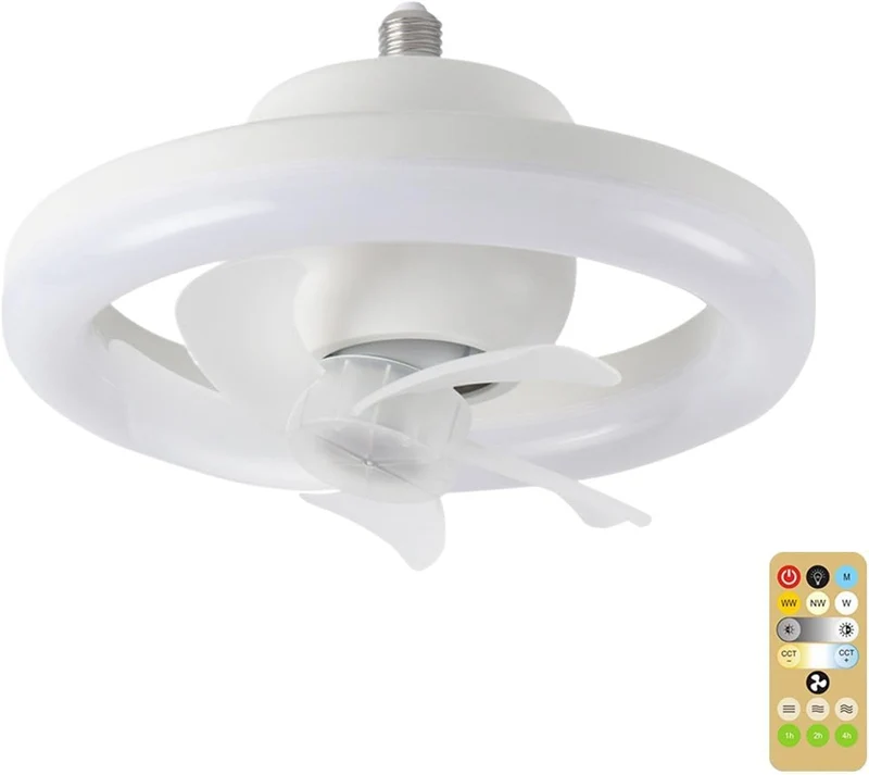 Ventilateur Plafond Chambre Avec Lumières Dimmables Rotatif