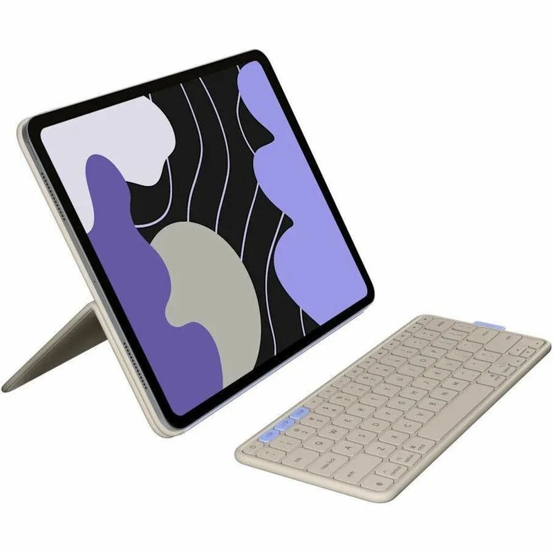 Étui-clavier/couverture Logitech Flip Folio pour tablette Apple iPad Pro 13 pouces et iPad Air - Sable 920-013838
