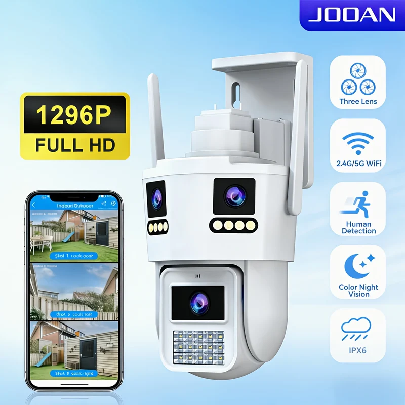 Caméra Surveillance 3 Objectifs WiFi 5G avec Suivi Automatique