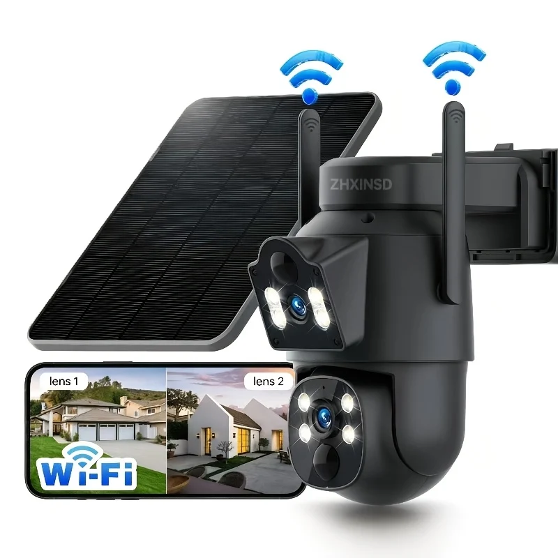 Caméra Solaire PTZ WiFi 1920P avec Détection IA et Batterie 7800mAh