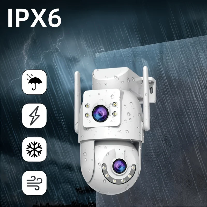 Caméra Sécurité WiFi 5G Double Objectif 360° HD Ultra-Claire