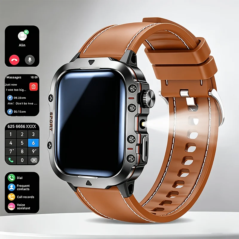 Montre Connectee Unisexe Bluetooth 5.0 Ecran TFT 1.81 Appels SMS Multi-Modes Sport Suivi Sante Controle Photo iOS Android Bracelet Silicone - 4 Coloris