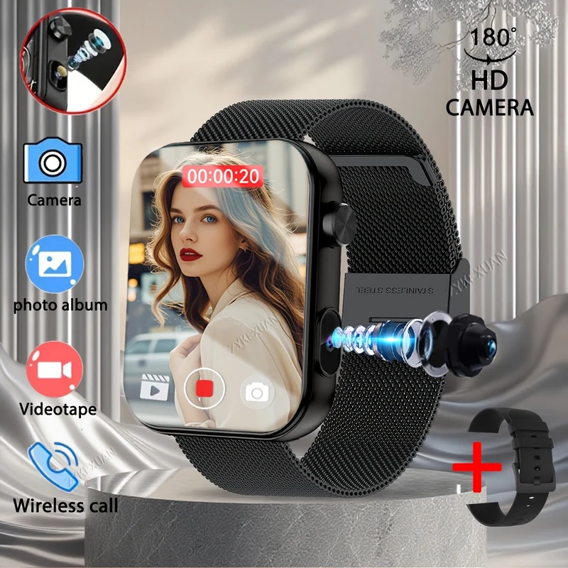 Montre Connectee 2026 avec Camera Integree - Ecran HD 1.91 Pouces, IP68, 100 Modes Sportifs, Bluetooth 5.0