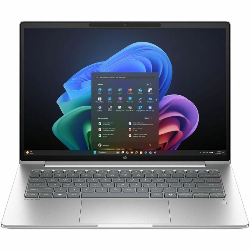 Ordinateur portable HP ProBook 4 G1q 14" Copilot+ - WUXGA - Qualcomm Snapdragon X X1-26-100 - 32 Go - SSD 1 To - Clavier anglais/français - Argent Pike BG6K0UT#ABL
