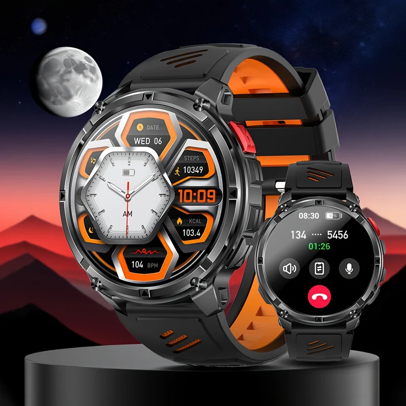 Montre Connectée Outdoor Unisexe - Écran AMOLED 1,7", IP68, Boussole, SOS, 20 Jours d'Autonomie