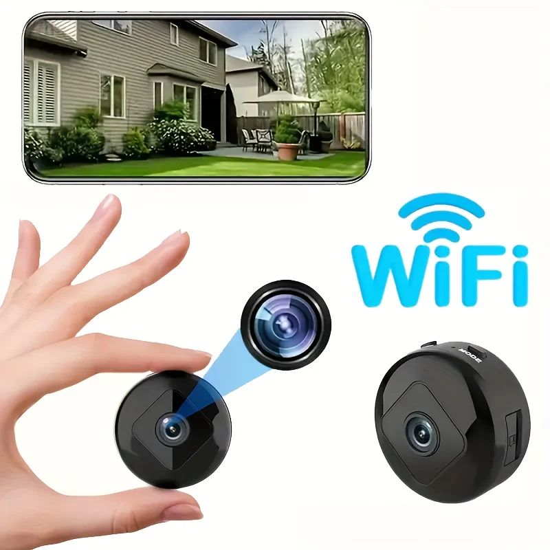 Mini Camera Magnetique Sans Fil WiFi 2.4GHz Surveillance Interieure Exterieure 720p App V720 Batterie USB LUMIVAULT