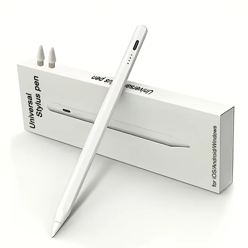 Stylet Tactile Rechargeable USB Haute Precision - Batterie 120mAh Longue Autonomie Blanc