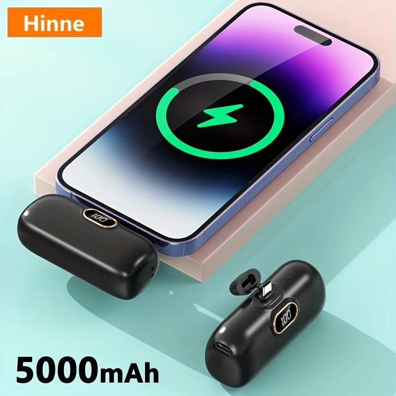 Batterie Externe USB-C 5000mAh Ultra-Compacte Hinne