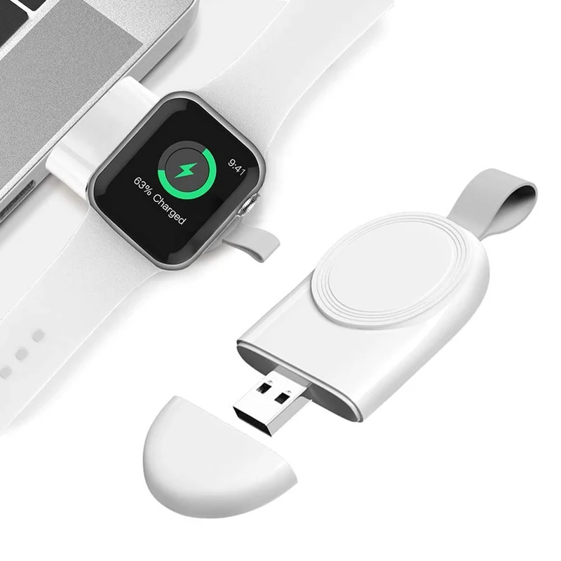Chargeur Sans Fil Portable Qi Compact Charge Rapide Blanc
