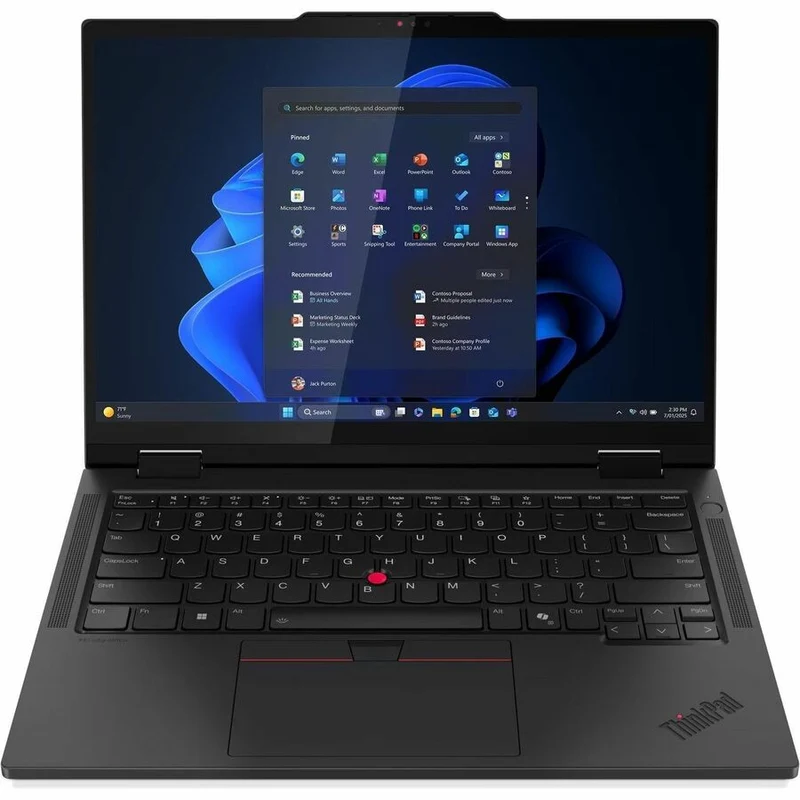 Ordinateur portable convertible 2 en 1 Lenovo ThinkPad T14s Gen 1 (21R30011CA) avec écran tactile 14 pouces - WUXGA - Intel Core Ultra 7 2e génération 255U - 16 Go - SSD 512 Go - Clavier français canadien - Noir (21R30011CA)