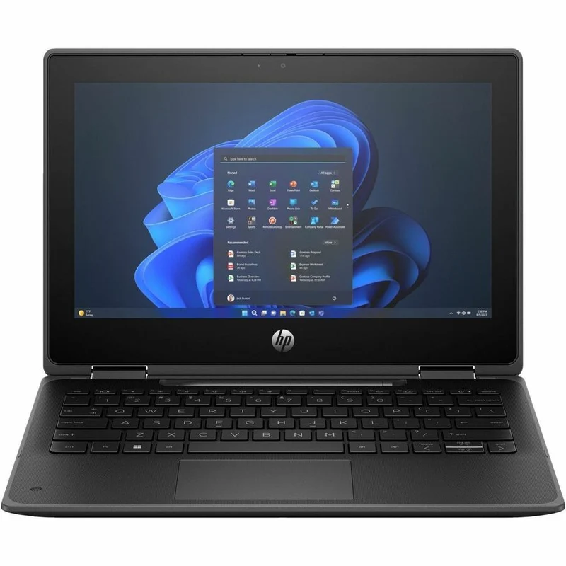 Ordinateur portable convertible 2 en 1 HP Fortis Flip G1i 11.6" avec écran tactile - HD - Intel N250 série N - 8 Go - SSD 256 Go - Clavier anglais - Noir de jais - Smart Buy B6LD3UT#ABA