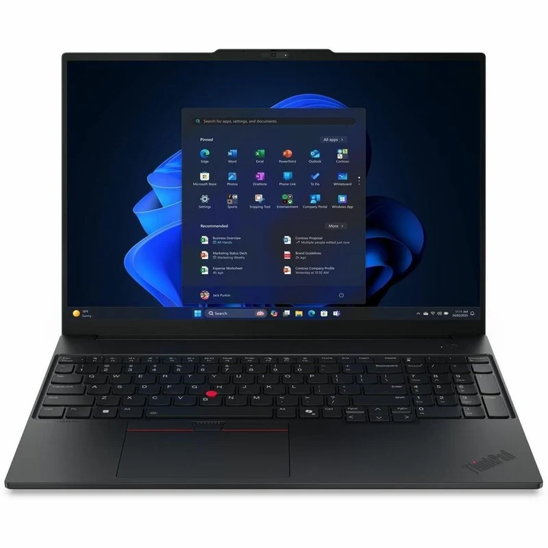 Ordinateur portable Lenovo ThinkPad E16 Gen 3 21TF0027US 16" - WUXGA - Intel Core 7 240H - 16 Go - SSD 512 Go - Clavier anglais - Noir 21TF0027US