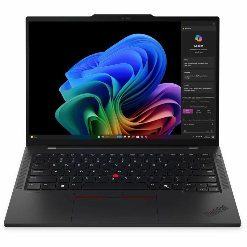 Ordinateur portable Lenovo ThinkPad T14s Gen 6 (21N1002ECA) 14" avec écran tactile Copilot+ - WUXGA - Qualcomm Snapdragon X Plus X1P-42-100 - 16 Go - SSD 512 Go - Clavier français - Noir 21N1002ECA