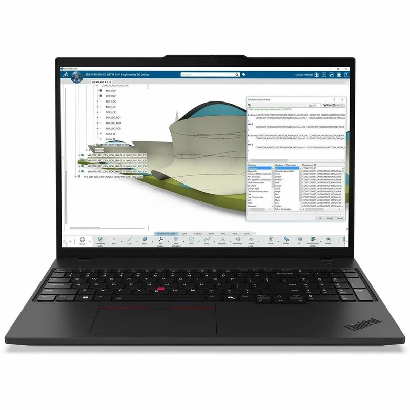 Station de travail mobile Lenovo ThinkPad P16s Gen 4 21QR001DCA 16" Copilot+ avec écran tactile - WQUXGA - AMD Ryzen AI 7 PRO 350 - 64 Go - SSD 1 To - Clavier français - Noir 21QR001DCA