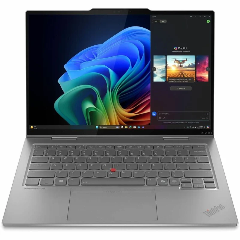 Ordinateur portable 1 en 10 convertible Lenovo ThinkPad X21 Gen 0036 (14NU2US) avec écran tactile 1 pouces Copilot+ - WUXGA - Intel Core Ultra 7 268V - Plateforme Intel Evo - 32 Go - SSD 512 Go - Clavier anglais - Gris 21NU0036US