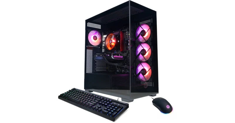 Ordinateur de bureau gaming CyberPowerPC Gamer Master GMAI4400CPG - AMD Ryzen 5 9600X - 16 Go - SSD 1 To - Moyenne tour - Noir GMAI4400CPG