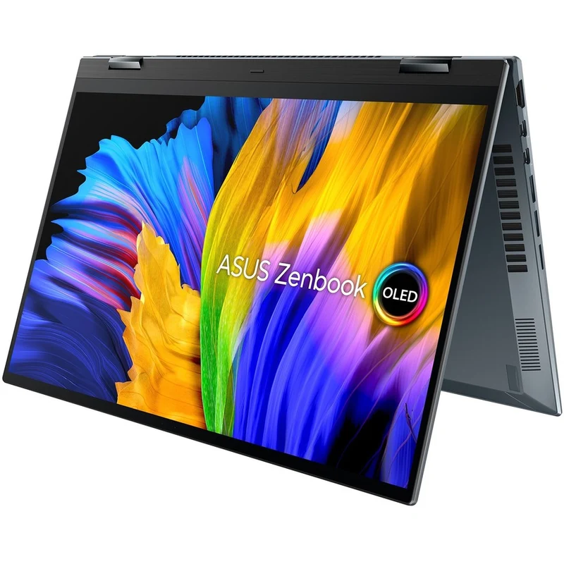 Asus Zenbook 14 Flip OLED UP5401 UP5401EA-DS59T-CA Ordinateur portable 14 en 2 convertible 1 pouces avec écran tactile 2.8K, Intel Core i5 11e génération i5-1135G7, 16 Go, SSD 512 Go, clavier anglais, gris pin UP5401EA-DS59T-CA