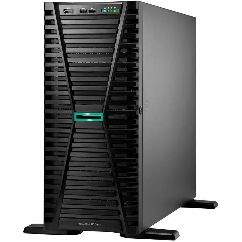 Serveur tour HPE ProLiant ML110 G11 4.5U - 1 x Intel Xeon Silver 4510 2.40 GHz - 32 Go RAM - 4 To HDD - Contrôleur Serial ATA P75329-005