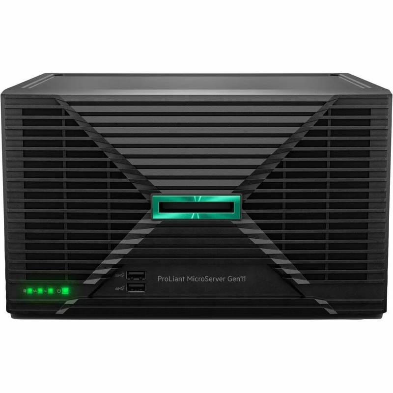 Serveur HPE ProLiant MicroServer Gen11 Ultra Micro Tower - 1 x Intel Xeon E-2434 3.40 GHz - 32 Go RAM - 4 To HDD - Contrôleur Serial ATA/600 P74440-005