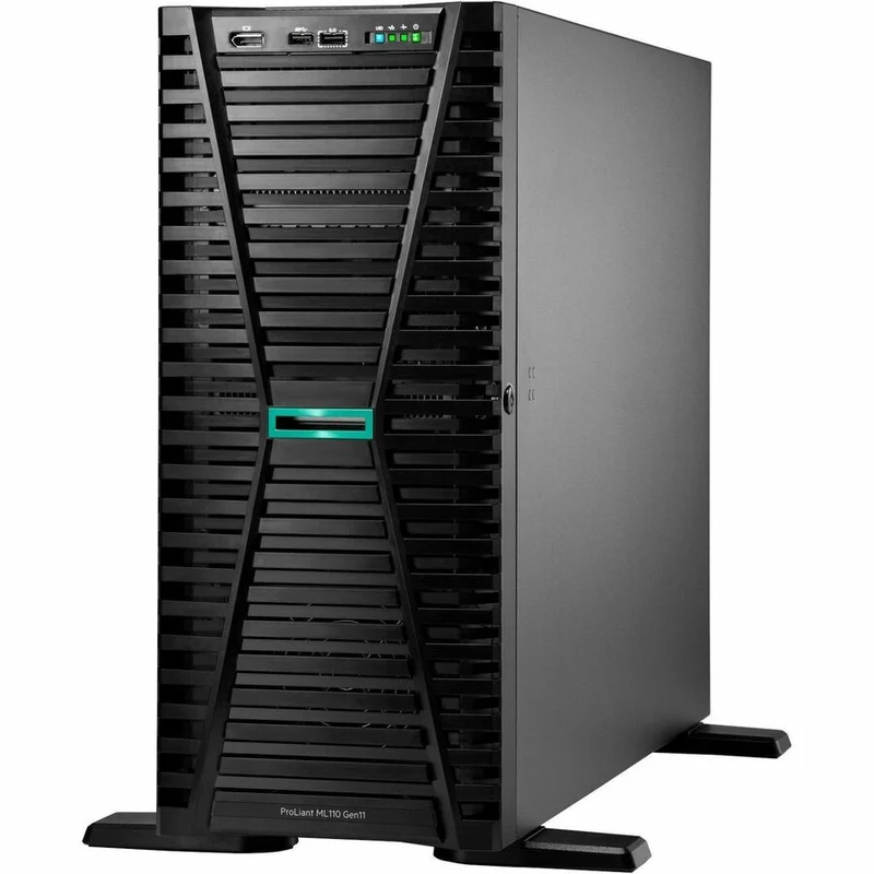 Serveur tour HPE ProLiant ML110 G11 4.5U - 1 x Intel Xeon Silver 4514Y 2 GHz - 64 Go de RAM - 1.92 To SSD - (2 x 960 Go) Configuration SSD - Contrôleur Serial ATA, Serial Attached SCSI (SAS) P71687-005