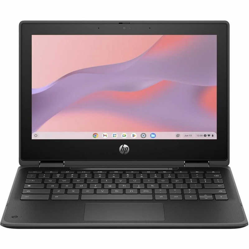 Chromebook convertible 360 en 5 robuste à écran tactile HP Fortis x11.6 G2 1" - HD - Intel N-Series N100 - 8 Go - Mémoire flash 64 Go - Clavier bilingue - Jack Black 9R398UT#ABL