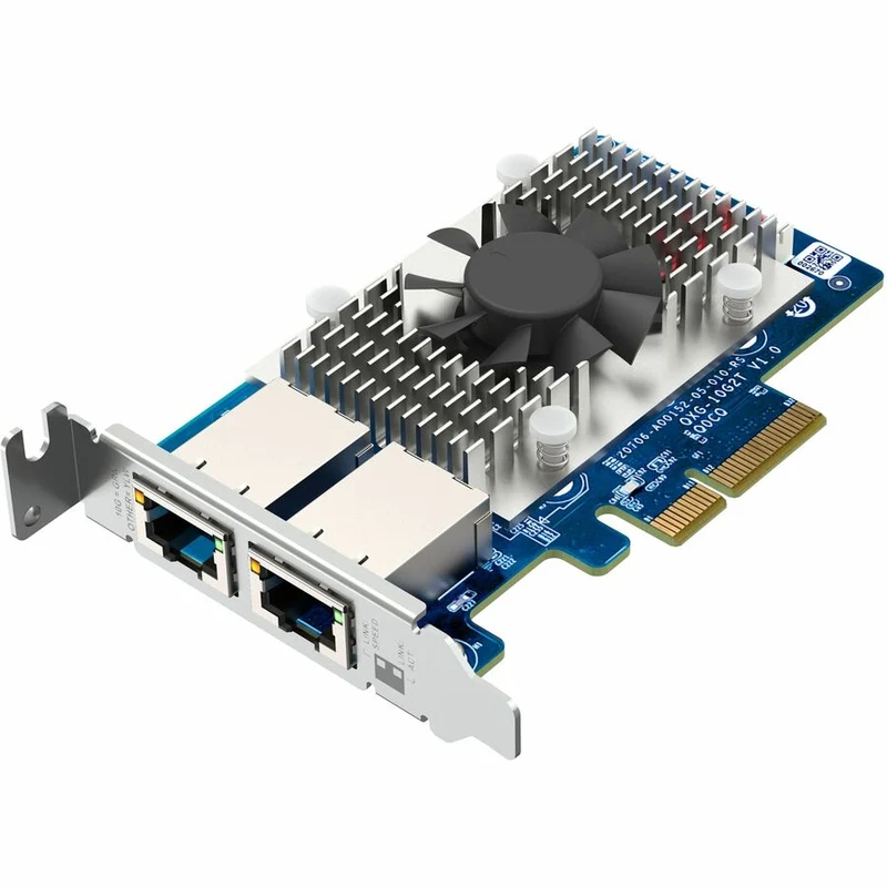 Carte d'extension réseau QNAP QXG-10G2T à deux ports et 5 vitesses 10 GbE (RJ45) QXG-10G2T