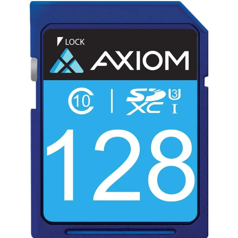 Carte mémoire SDXC Axiom 128 Go Classe 10/UHS-I (U3) SDXC10U3128-AX