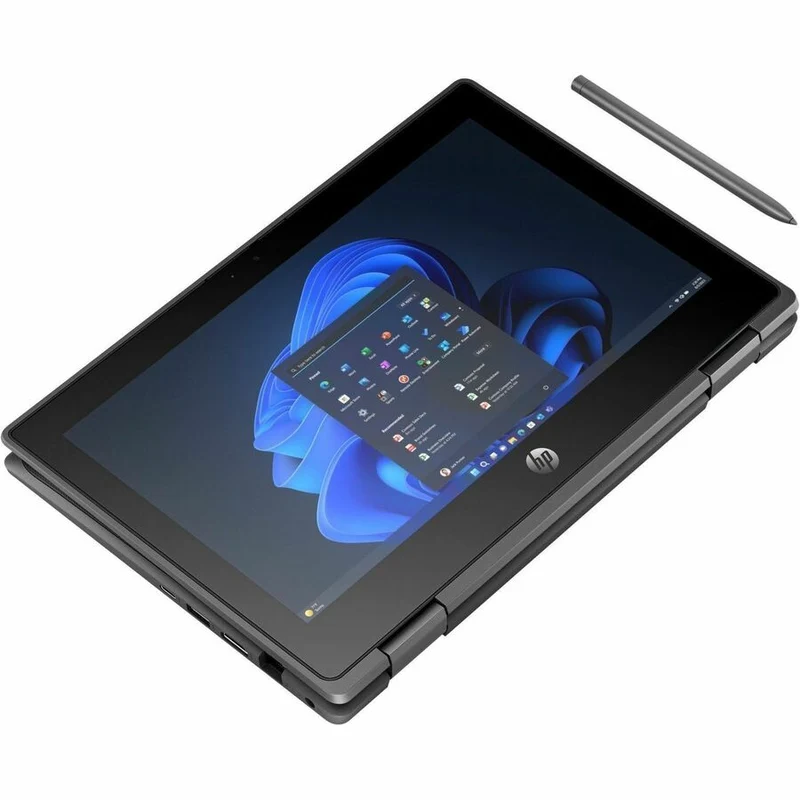 Ordinateur portable convertible 360 en 11 robuste à écran tactile HP Pro x11.6 Fortis G2 1" - HD - Intel N-Series N100 - Technologie vPro - 4 Go - SSD 128 Go - Jack Black 9E923UT#ABA