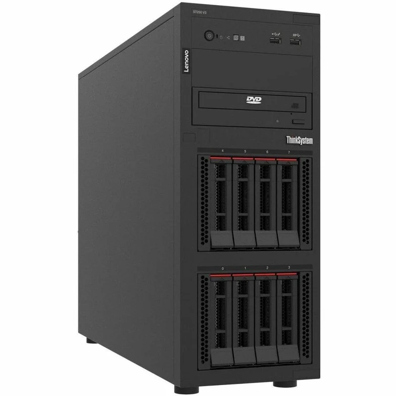 Serveur tour Lenovo ThinkSystem ST250 V3 7DCEA01ZNA - 1 x Intel Xeon E-2488 3.20 GHz - 16 Go de RAM - Contrôleur Serial ATA/600 7DCEA01ZNA