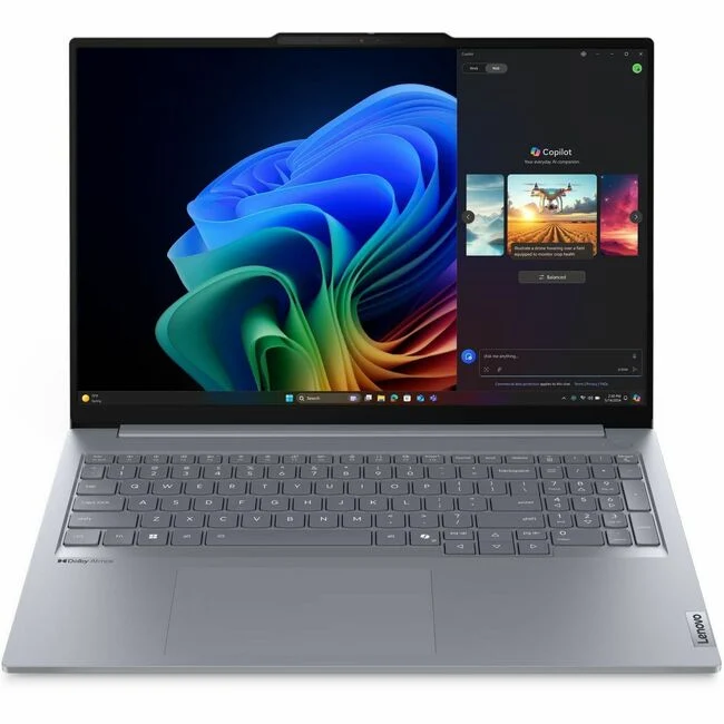 Ordinateur portable Lenovo ThinkBook 16 G7 QOY 21NH000KCA 16" Copilot+ - WUXGA - Qualcomm Snapdragon X1P-42-100 - 16 Go - SSD 512 Go - Clavier français, anglais - Gris Luna 21NH000KCA