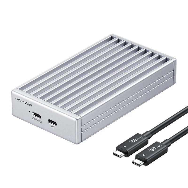 Acasis 80Gbps M.2 NVMe SSD Enclosure with Fanless Cooling