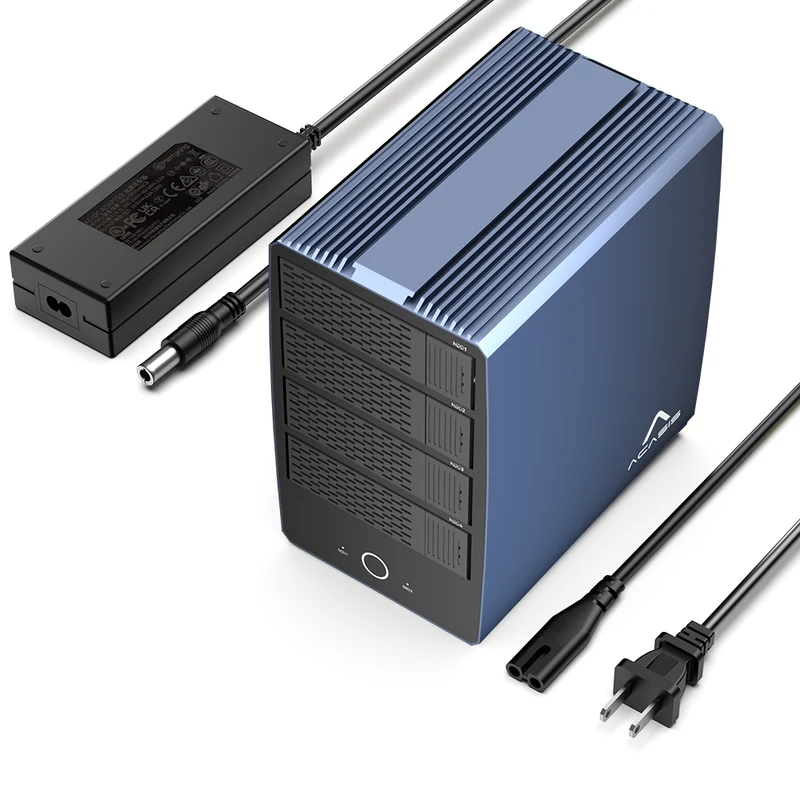 Acasis 40Gbps 6-Bay Hybrid HDD NVMe Enclosure (4 HDD + 2 SSD)