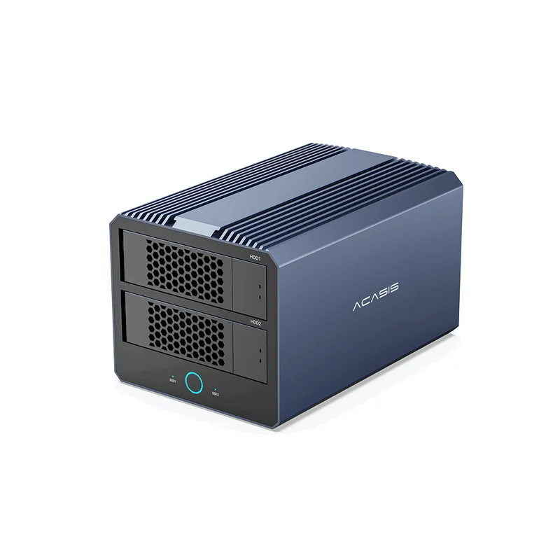 Acasis 40Gbps 4-Bay Hybrid HDD NVMe Enclosure (2 HDD + 2 SSD)