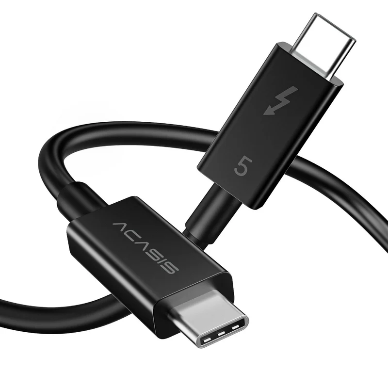 [Intel Certified] Acasis 80Gbps Thunderbolt 5 Cable with up to 120Gbps Bandwidth Boost and 240W Charging