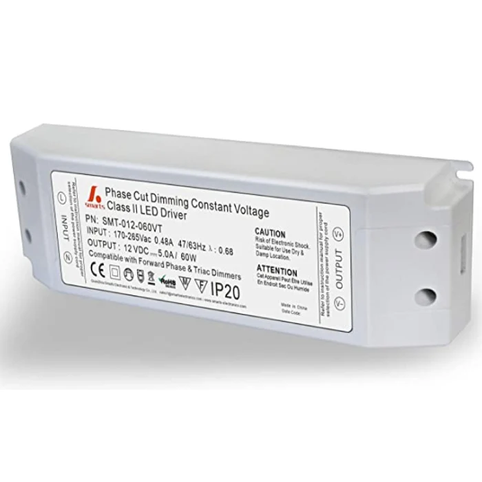 Transformateur smt-012-060 24Vdc intensité réglable ELV, MLV ou Triac