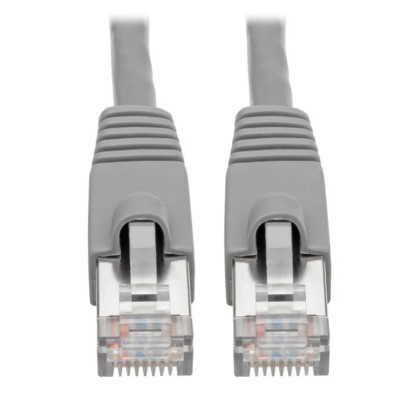 Tripp Lite N262-005-GY Cat6a 10G Snagless Shielded STP Ethernet Cable (RJ45 M/M), PoE, Gray, 5 ft. (1.52 m)