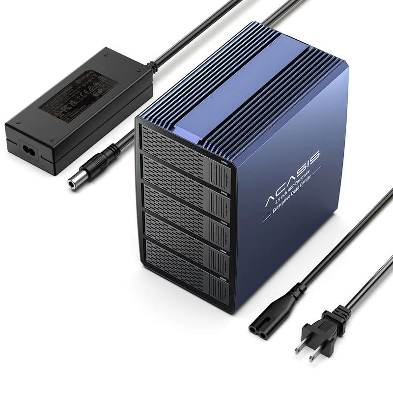 Acasis 5 Bay External Array 2.5/3.5 Inch USB-C to SATA HDD RAID Case