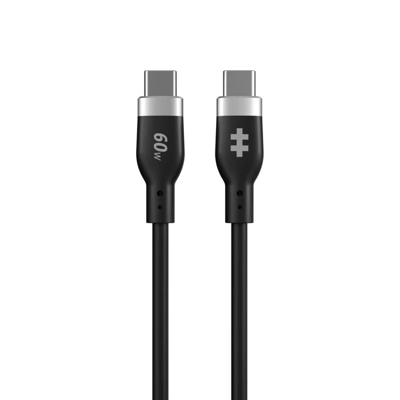 HyperJuice Câble de charge USB-C en silicone (1,5 m) - Noir