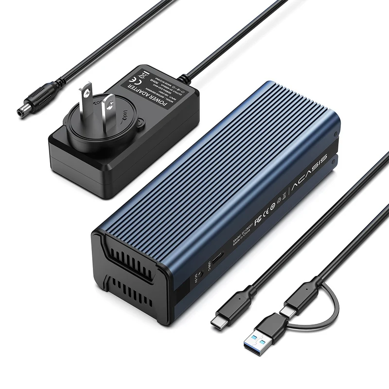 Acasis 20Gbps M.2 NVMe SATA Duplicator 2 Bay Docking Station for SSD Clone