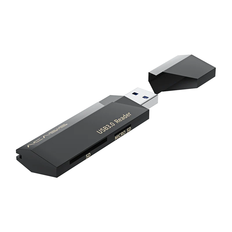 Acasis USB 3.0 Dual Slot Flash Memory Card Adapter for TF SD Micro SD