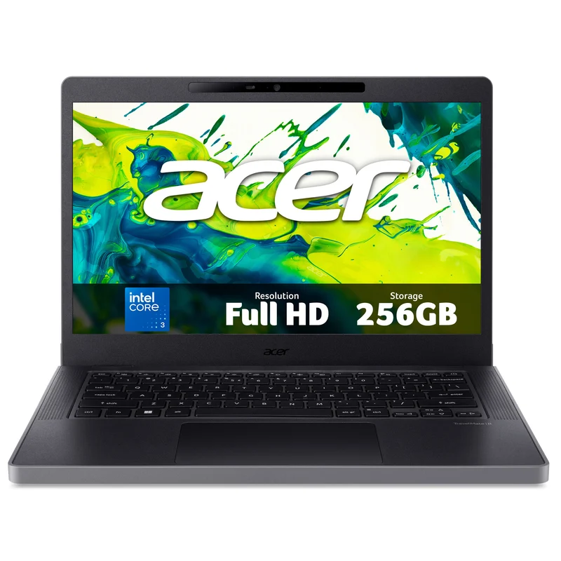 Acer TravelMate B5 14 laptop (TMB514-31-G2) - Intel Core 3, 8GB RAM, 256GB SSD, 14" FHD display, Windows 11