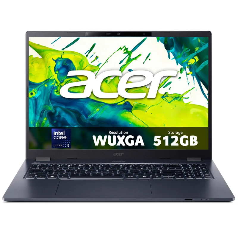 Acer TravelMate P4 16 laptop (TMP416-54) - Intel Core Ultra 5, 16GB RAM, 512GB SSD, 16" WUXGA display, Windows 11