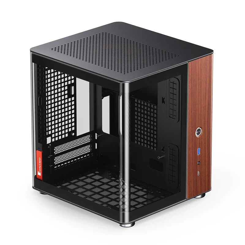 Jonsbo TK-0 BLACK computer case Black, Wood