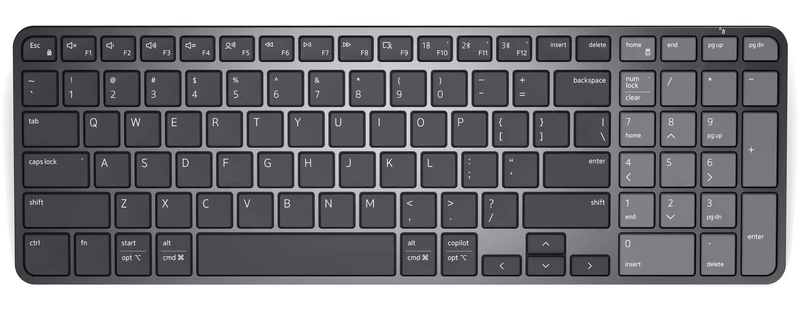 DELL Pro 7 KB746 keyboard Universal RF Wireless + Bluetooth QWERTY US International Graphite