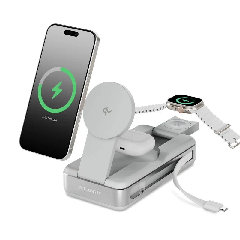 ALOGIC Roam 21,000mAh 6-in-1 Power Bank with Qi2 Fast Wireless and 100W USB-C Laptop Charging