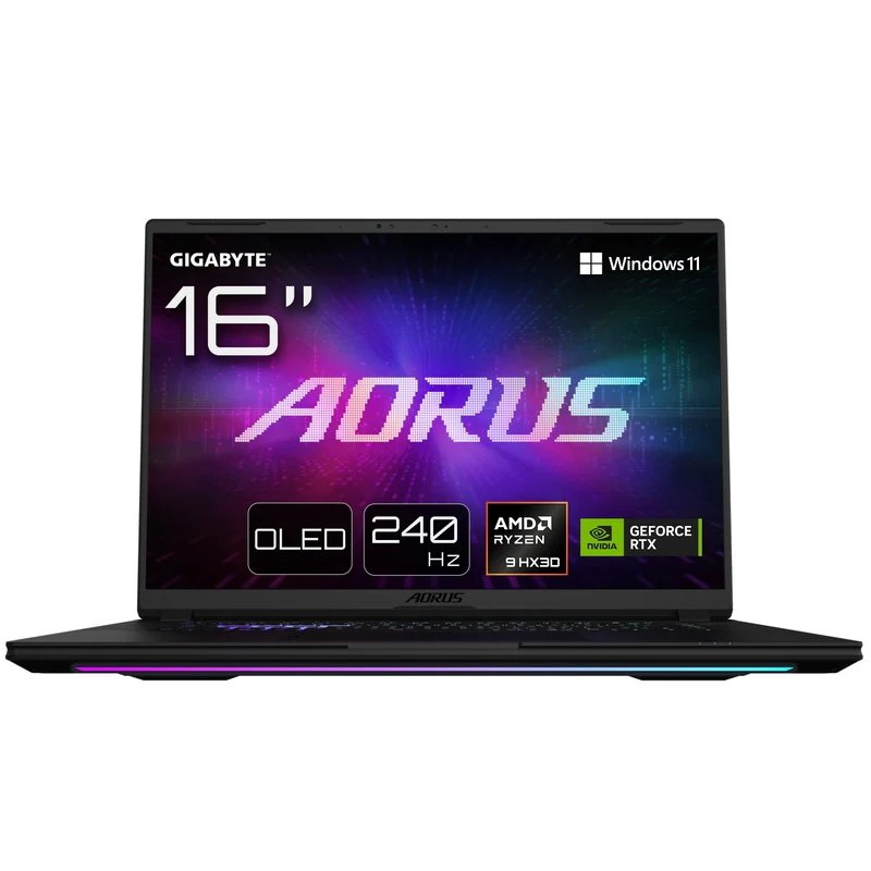 GIGABYTE AORUS MASTER 16 Gaming Laptop - 16.0“, 240Hz OLED, AMD Razen 9 9955X3D, NVIDIA RTX 5090 GPU, 32GB DDR5 5600MHz, 1 x Gen4 1TB SDD, Win 11 Home, 2 Year Warranty, AORUS MASTER 16 6ZJM6UKE64SH