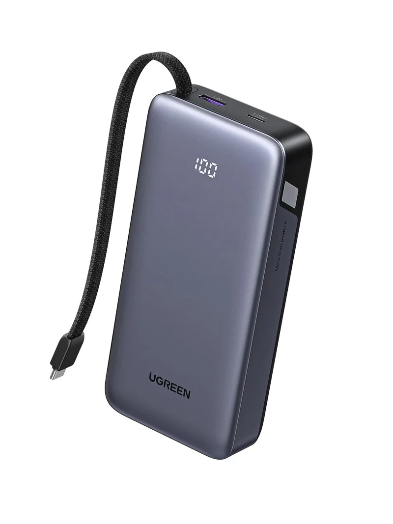 Ugreen 20000mAh Power Bank 30W 3C1A with Built-in USB-C Cable