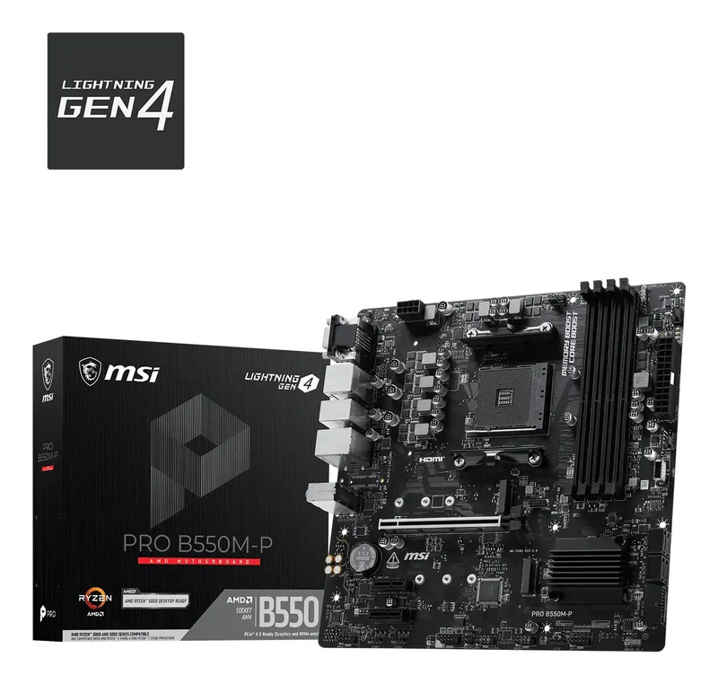 MSI PRO B550M-P motherboard AMD B550 Socket AM4 ATX